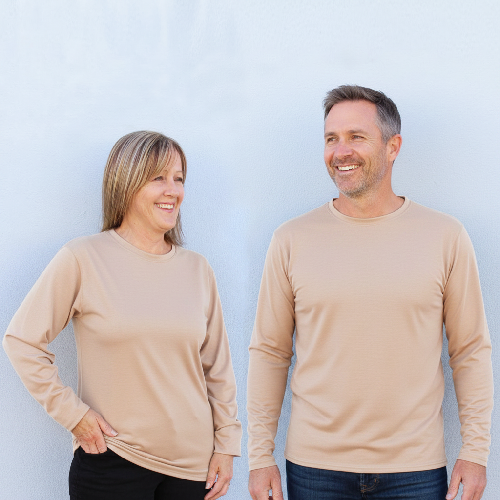 latte, merino long sleeve tshirts
