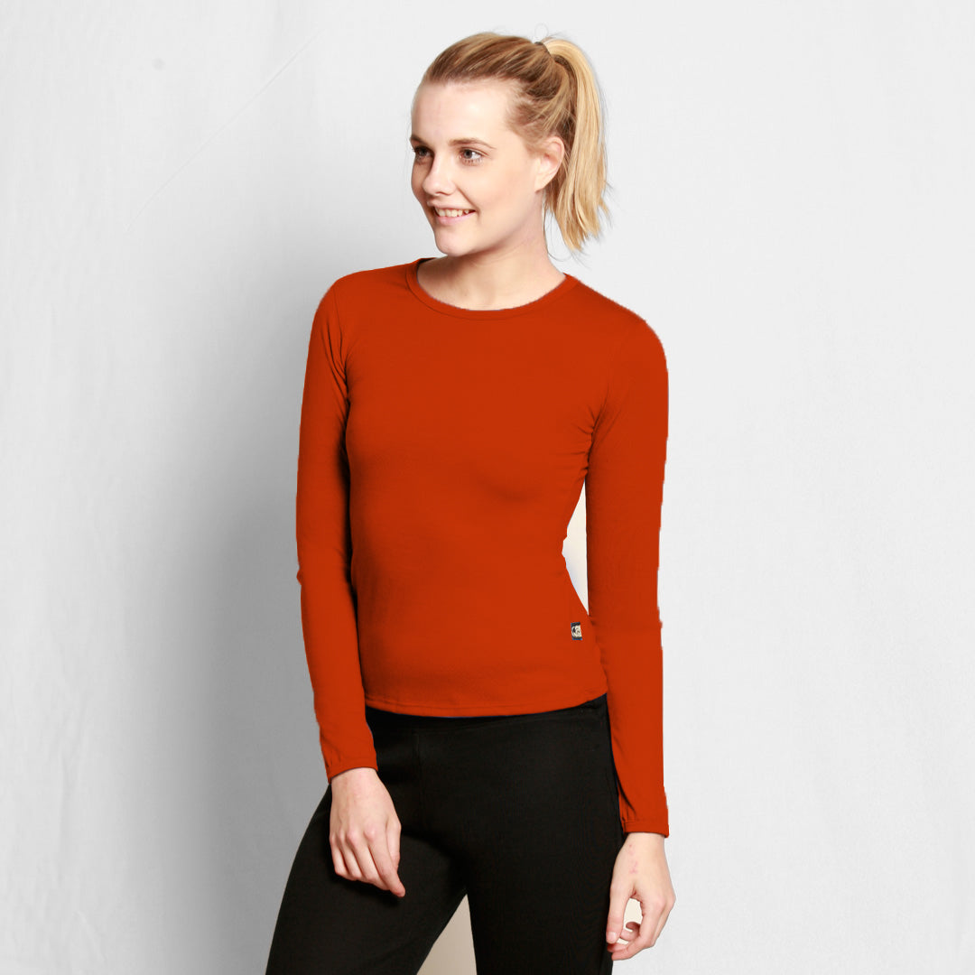 Ladies Merino Long Sleeve Crew T-shirt