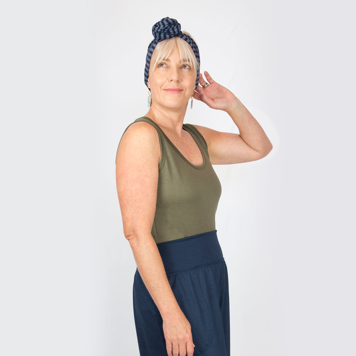 Women's Merino Camisole in olive