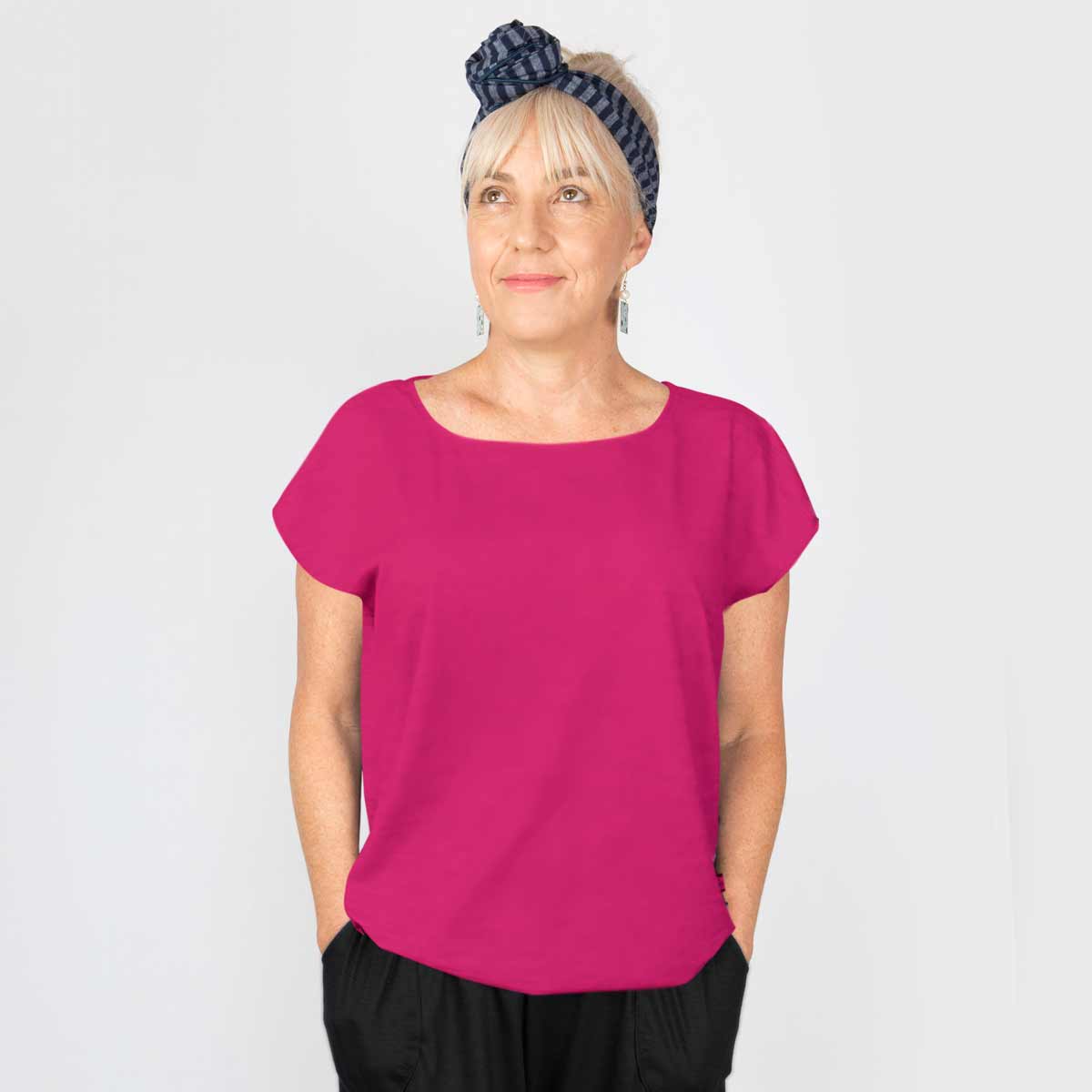Merino cap sleeve top