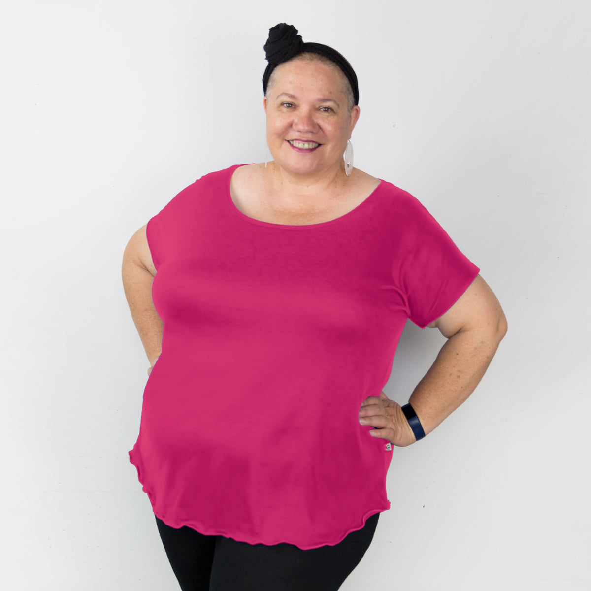 Merino cap sleeve shirt