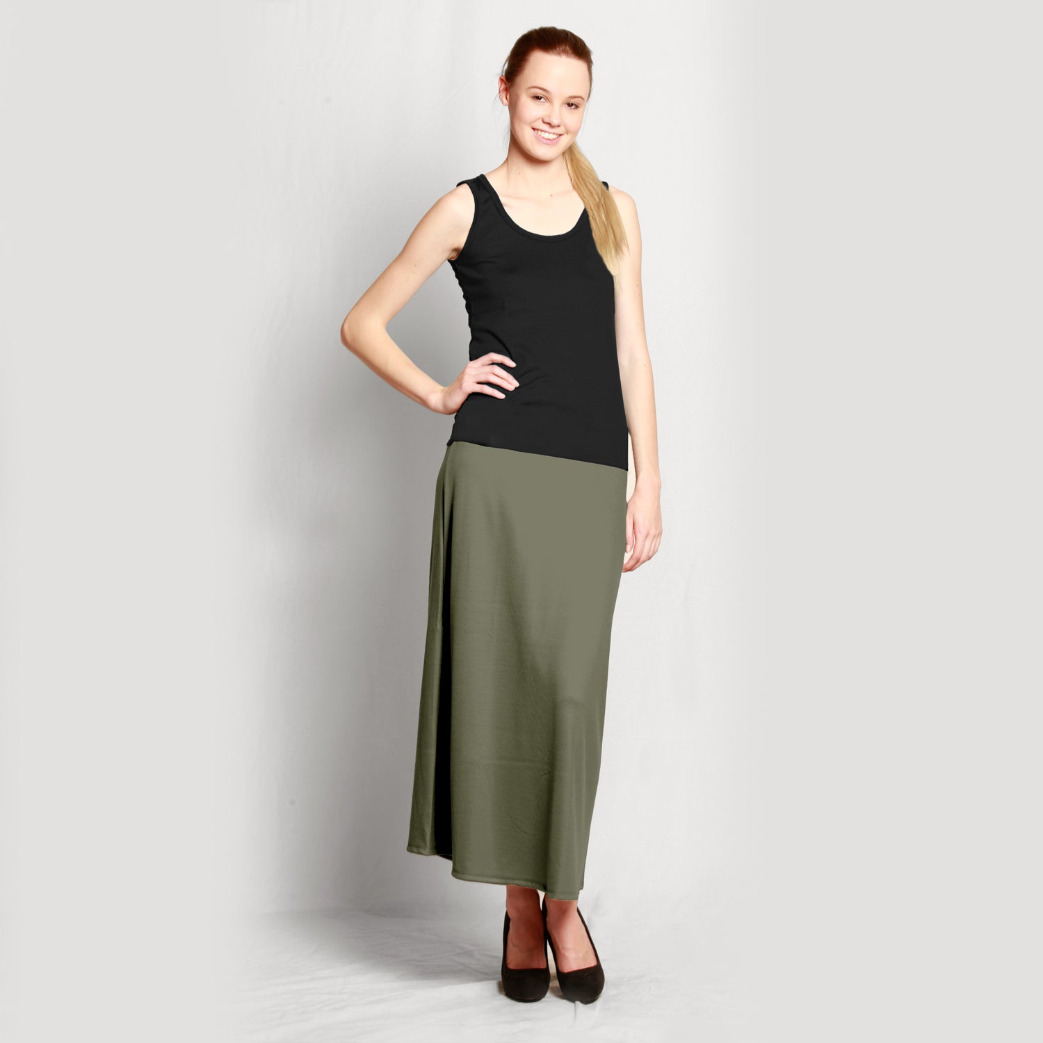 #411 Long A-Line Skirt 275gsm