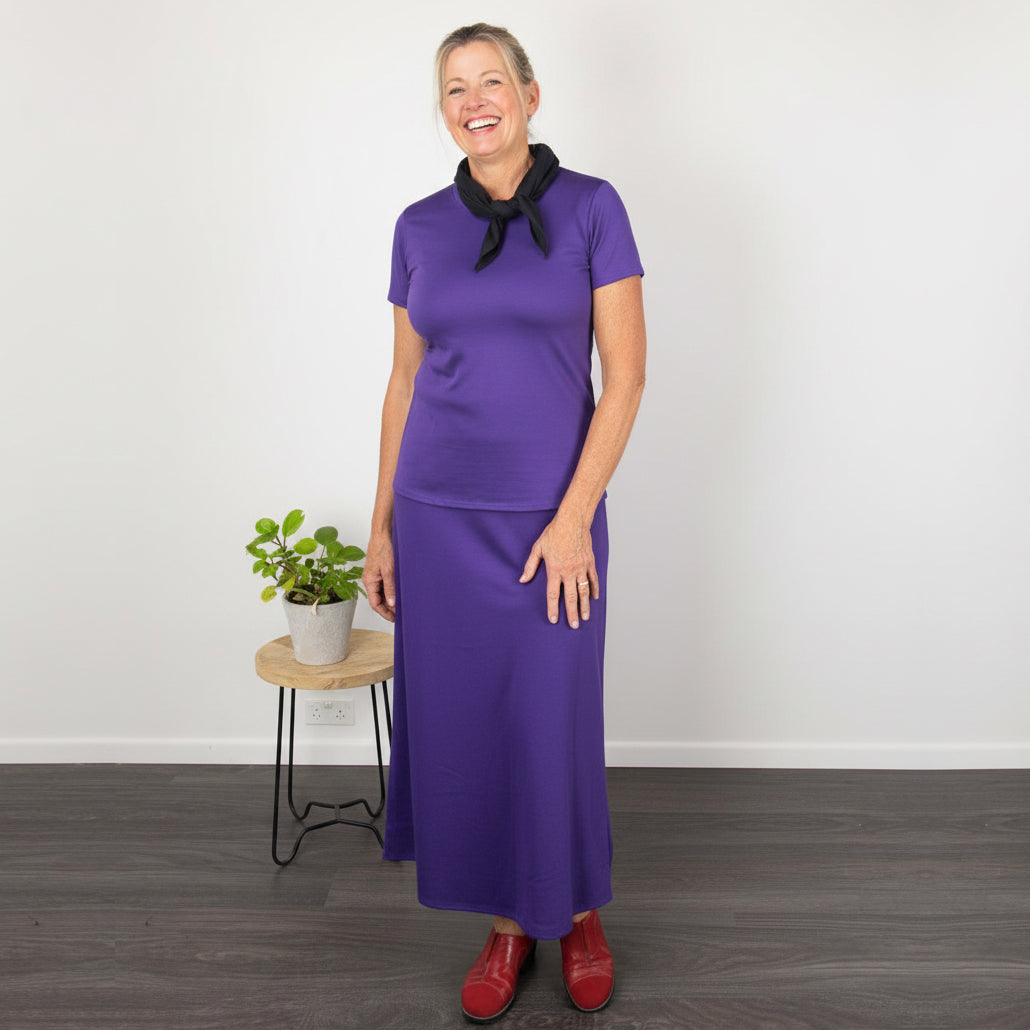 #411 Long A-Line Skirt 275gsm