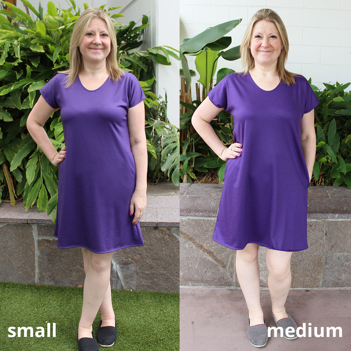 Merino T-shirt dress with pockets