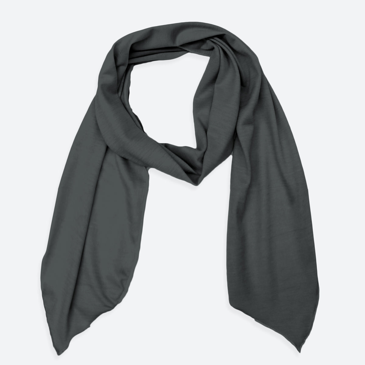 Merino Long Scarf or Belt Charcoal Grey