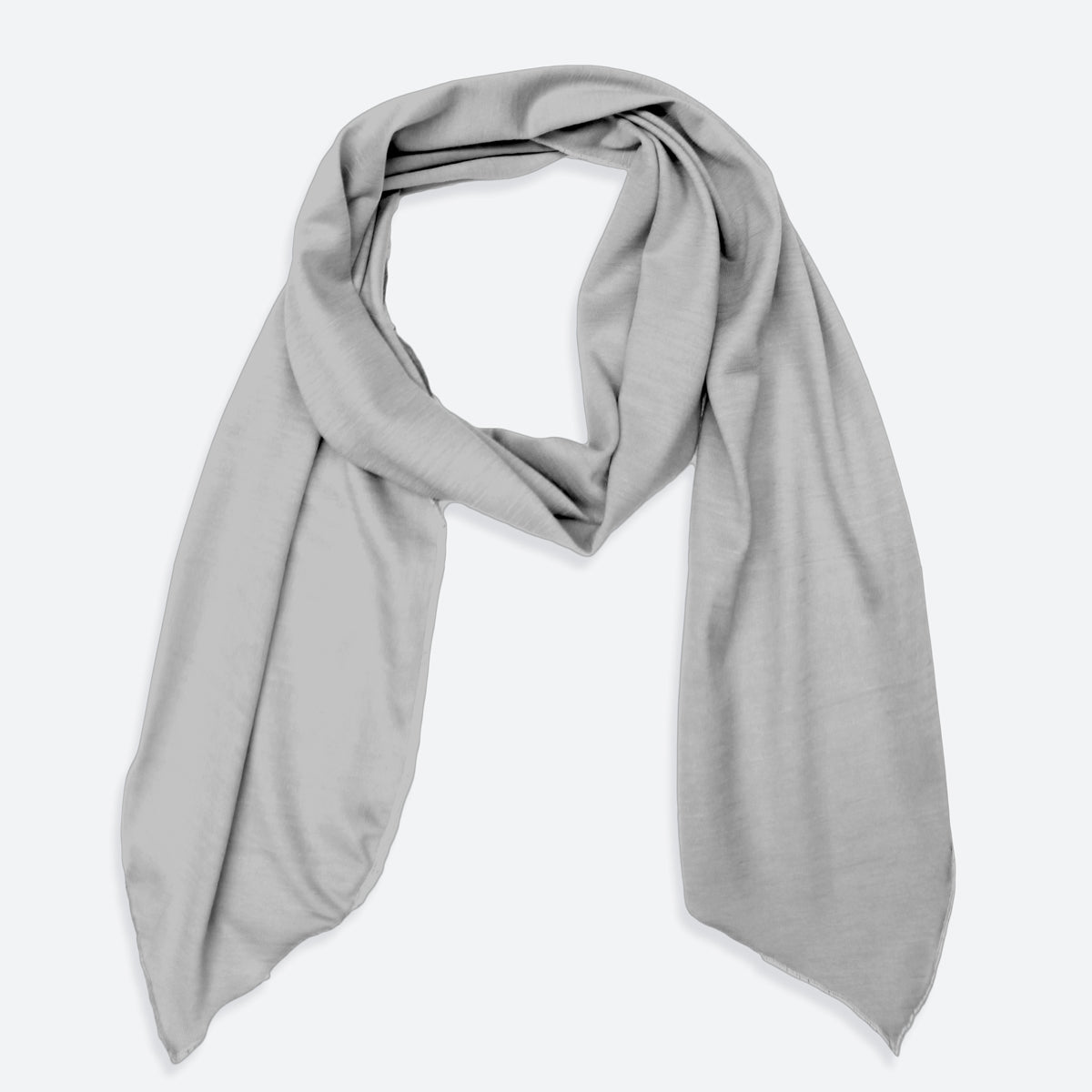 Merino Long Scarf or Belt Light Grey