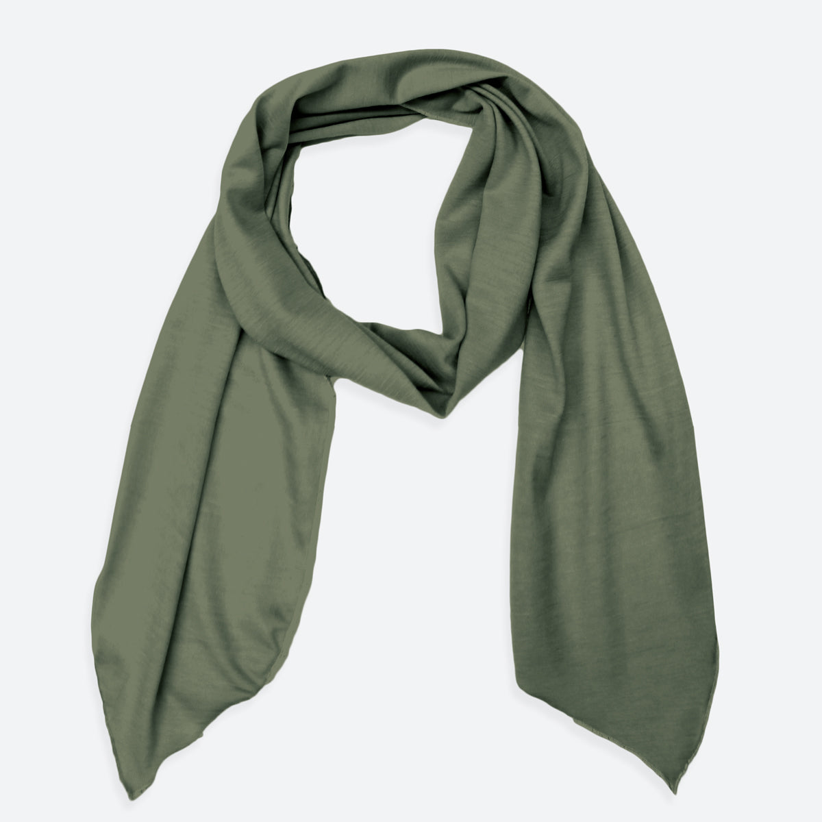 Merino Long Scarf or Belt Olive Green