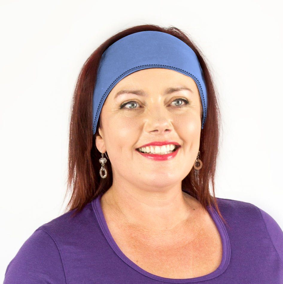 Merino Ear Warmers - Jacaranda Blue