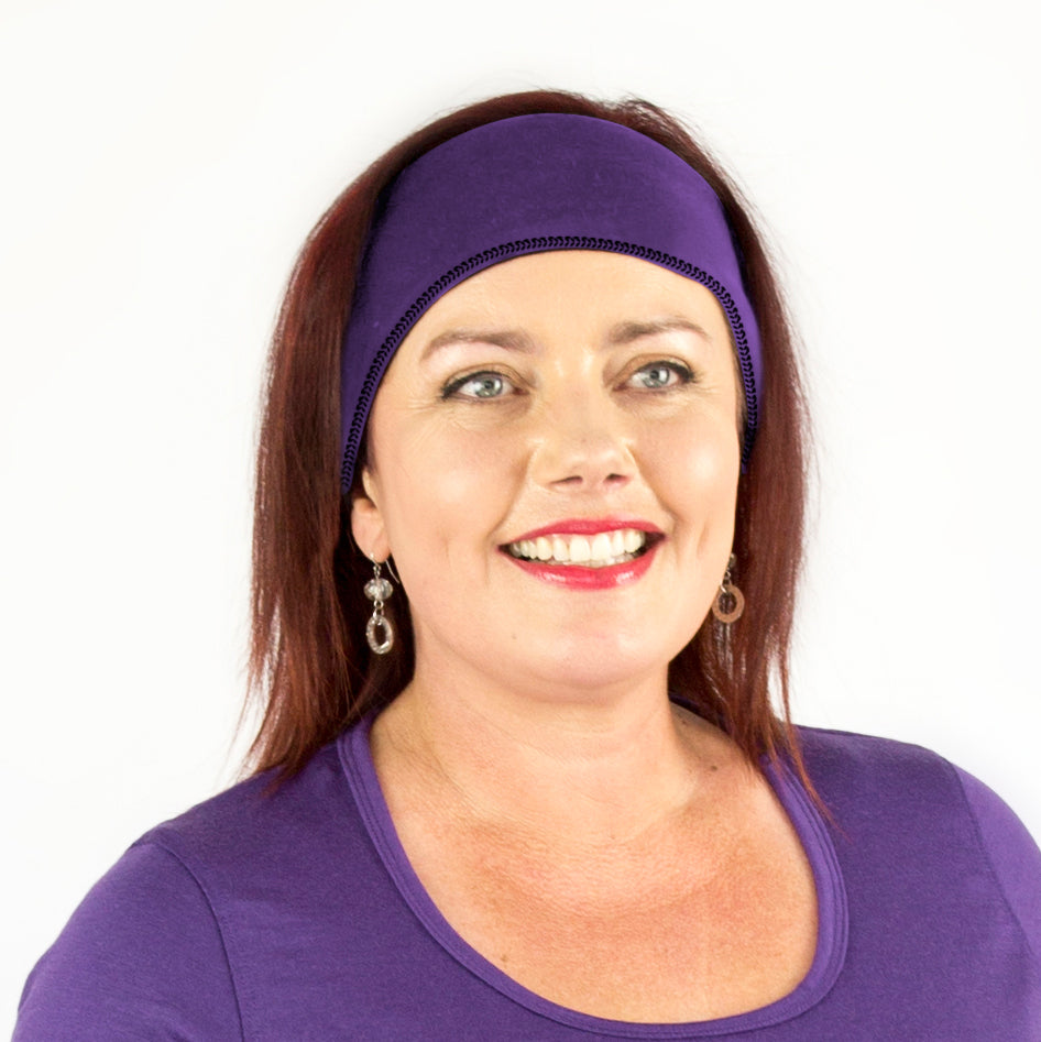 Merino Ear Warmers - Purple