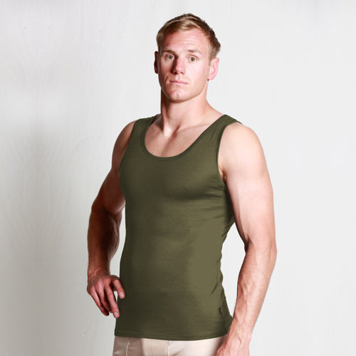 #806 Mens Merino Singlet 175gsm