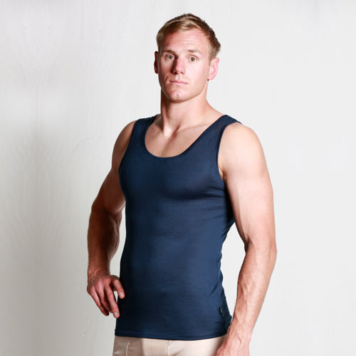 #806 Mens Merino Singlet 175gsm