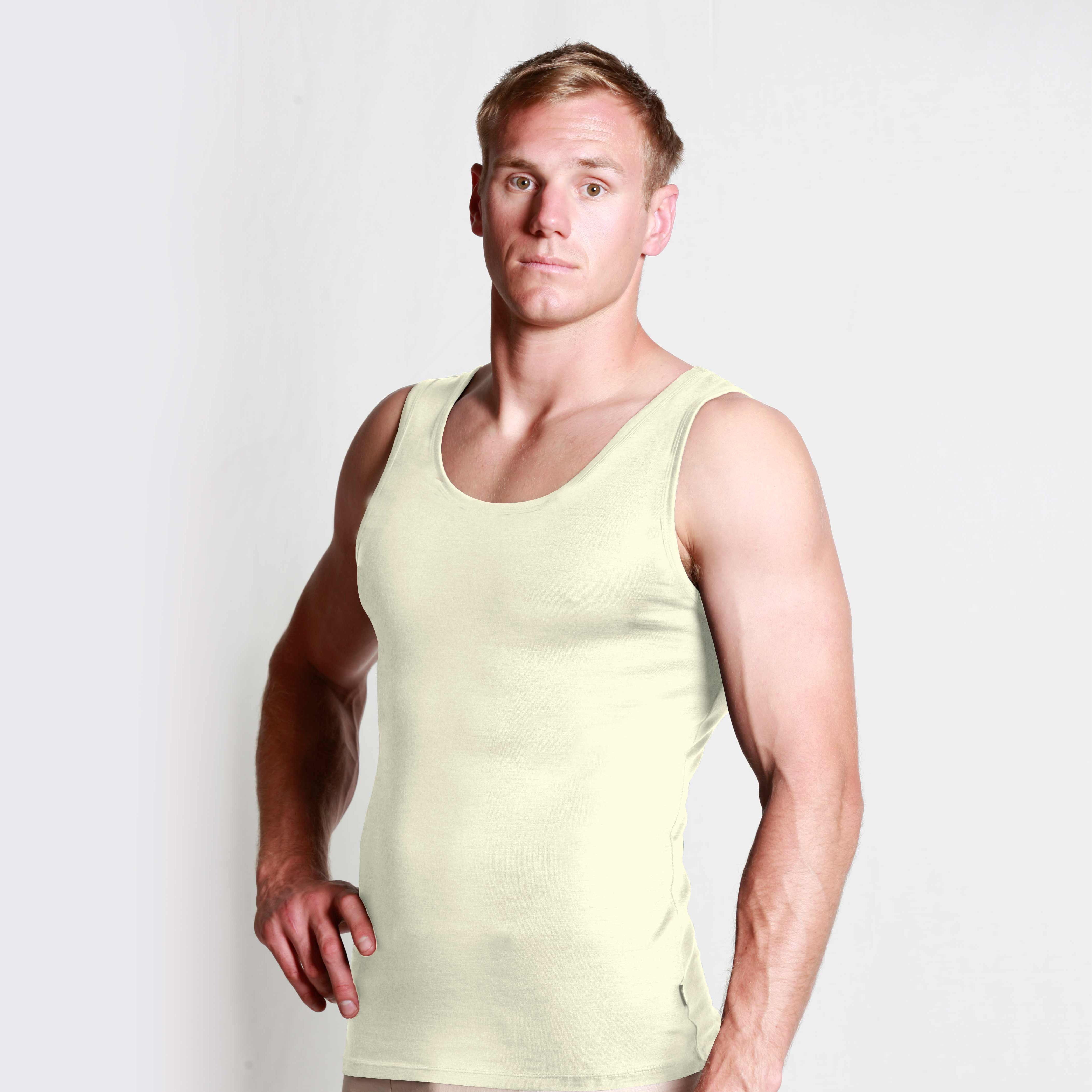 #806 Mens Merino Singlet 175gsm