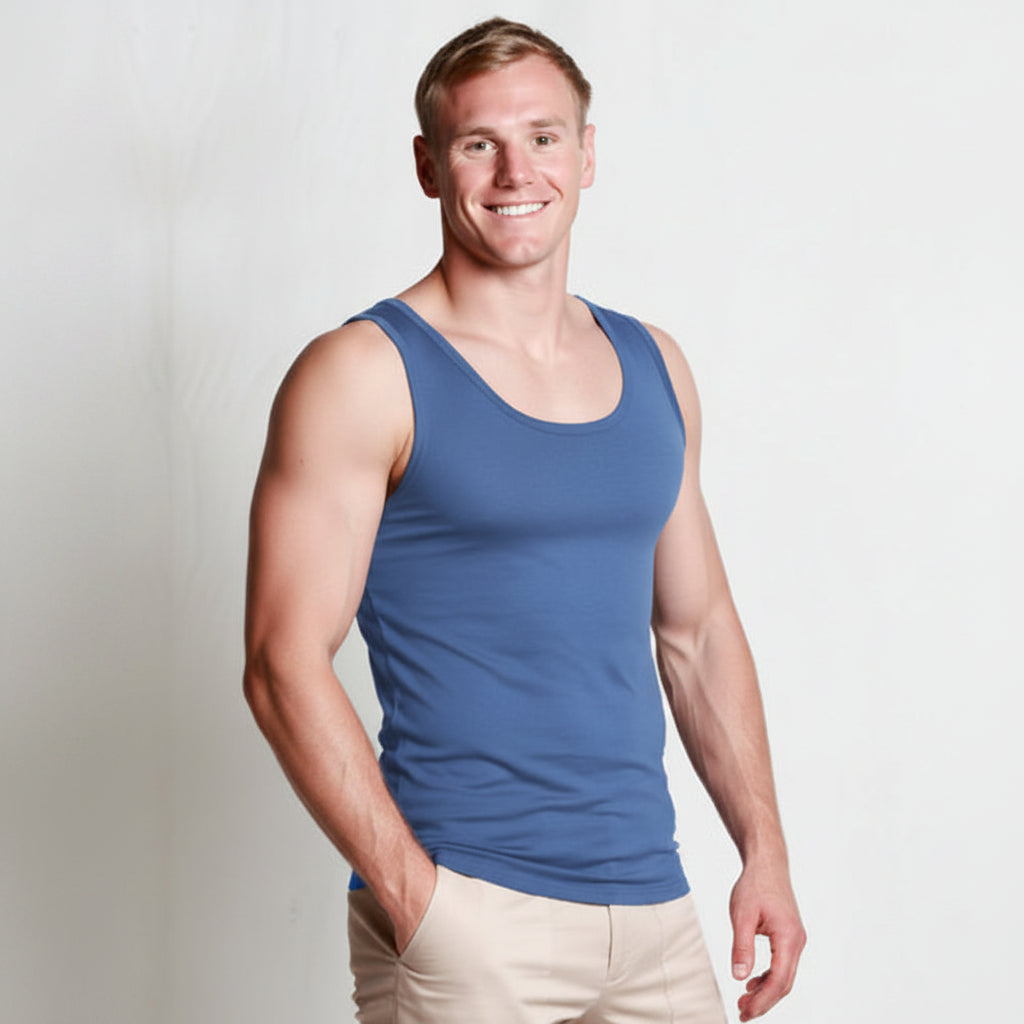 #806 Mens Merino Singlet 175gsm