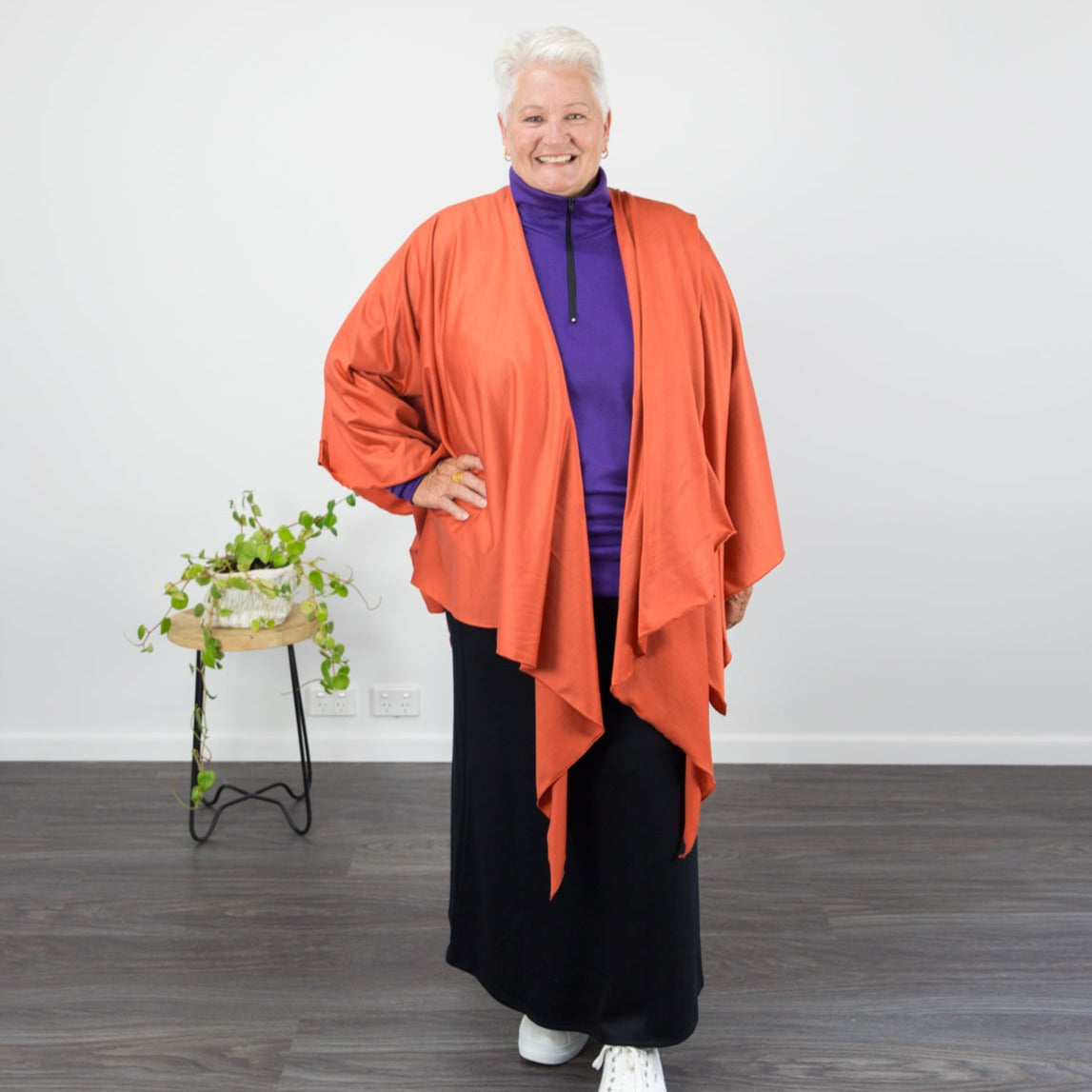 Orange Merino Wrap - Serappe