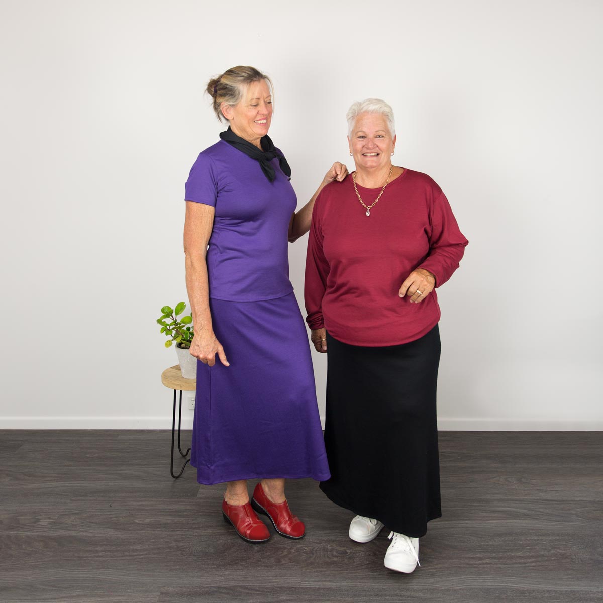 Merino A-line Skirt Black