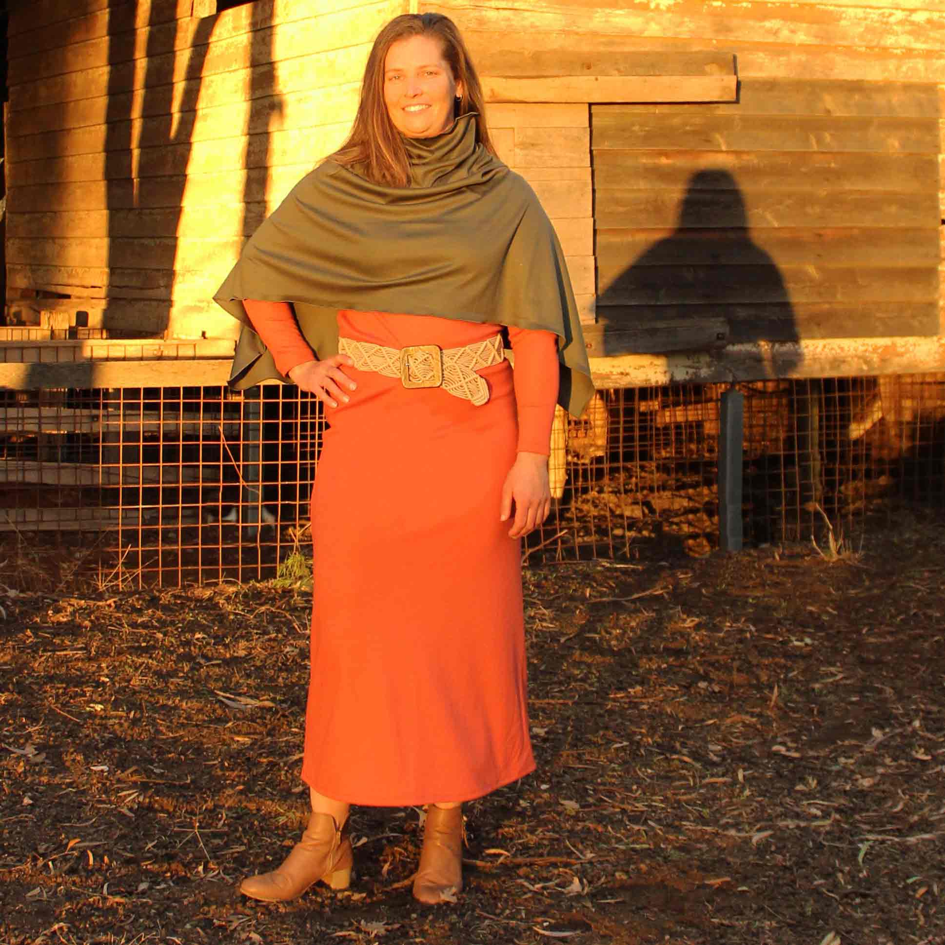 #411 Long A-Line Skirt 275gsm