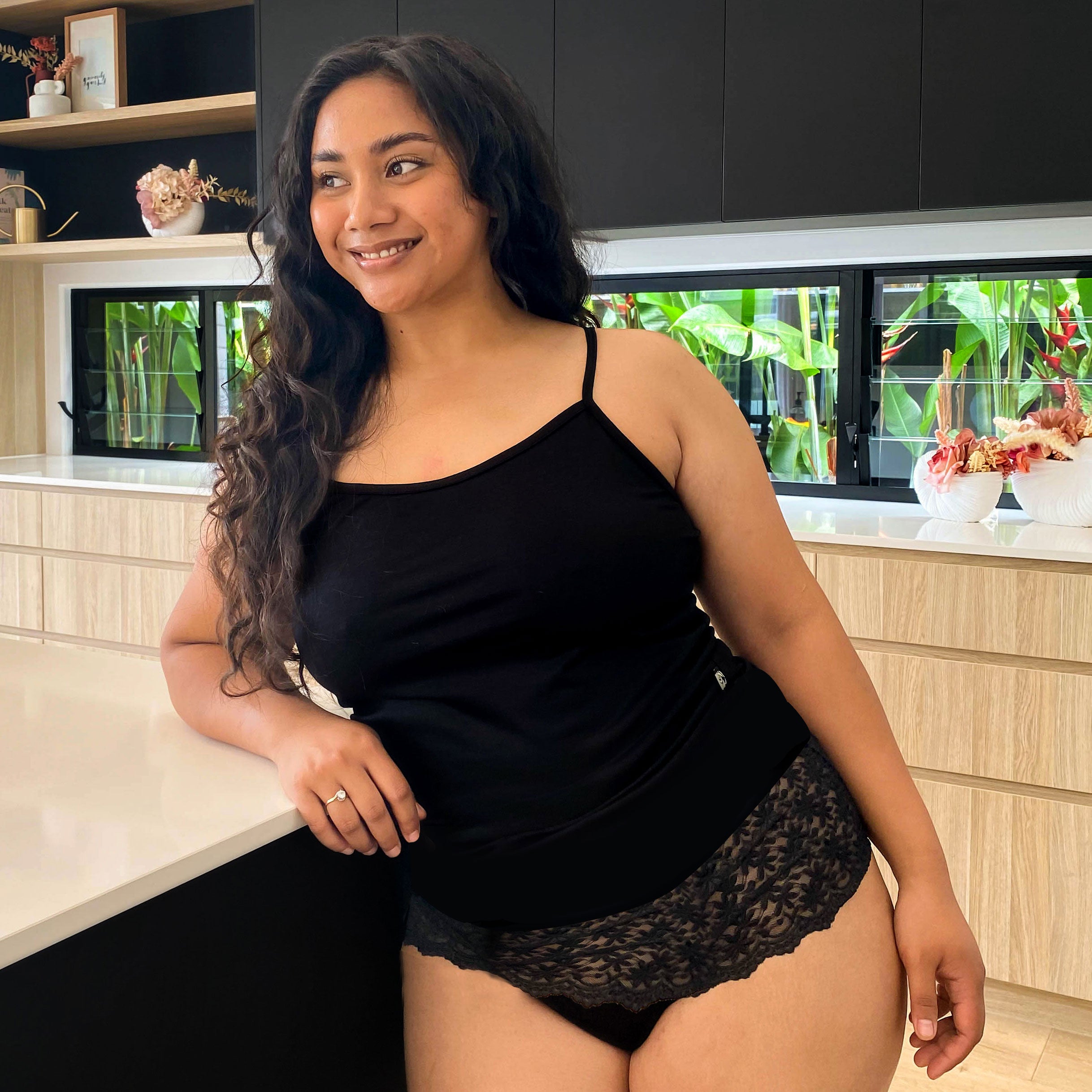 #692L Lace Full Merino Brief