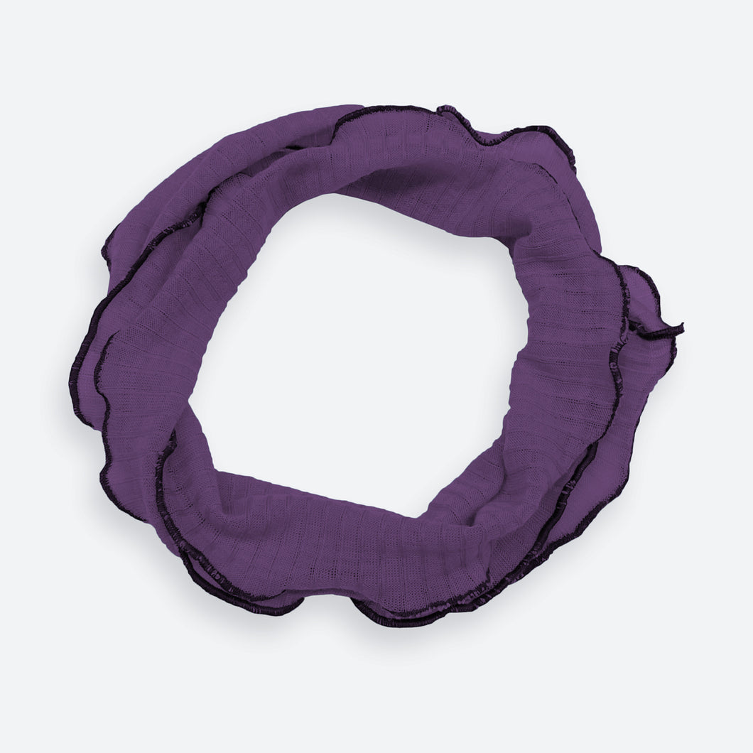 Merino Blend Headband and Scarf Purple
