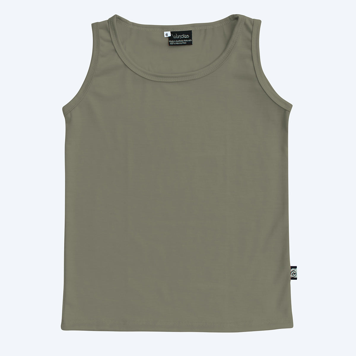 Children's Merino Singlet Olive
