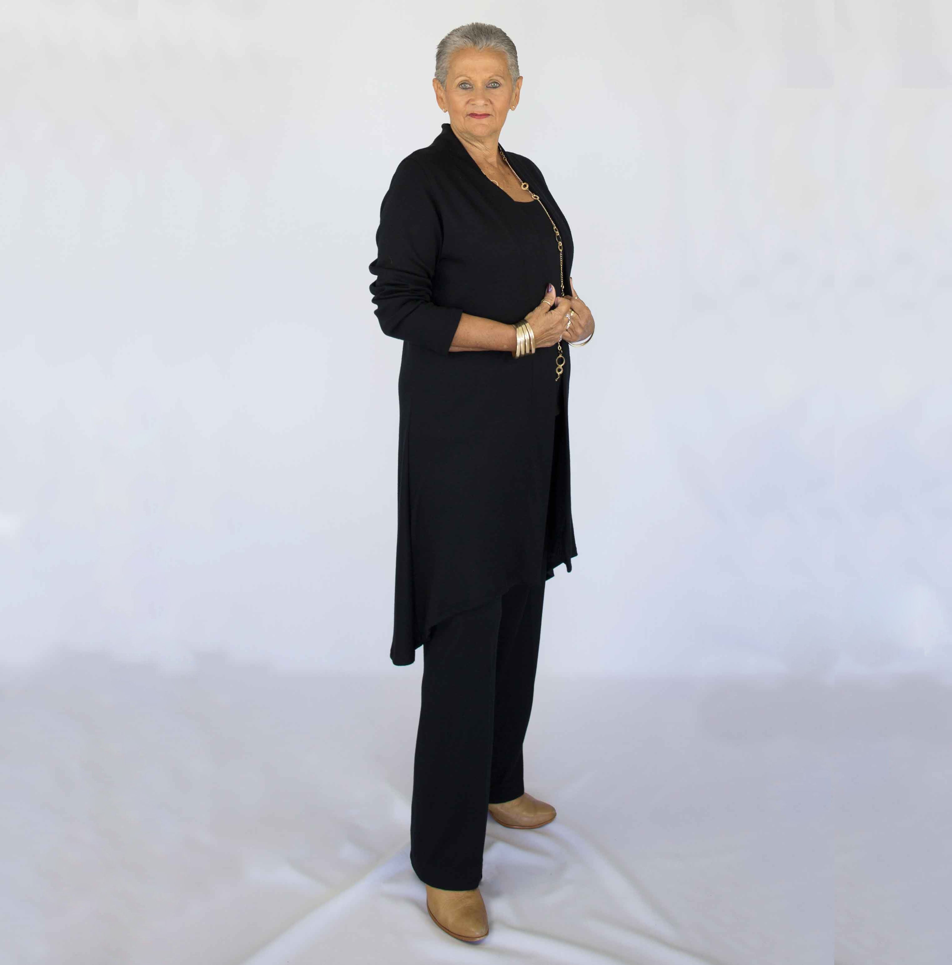 long jacket and leisure merino pants