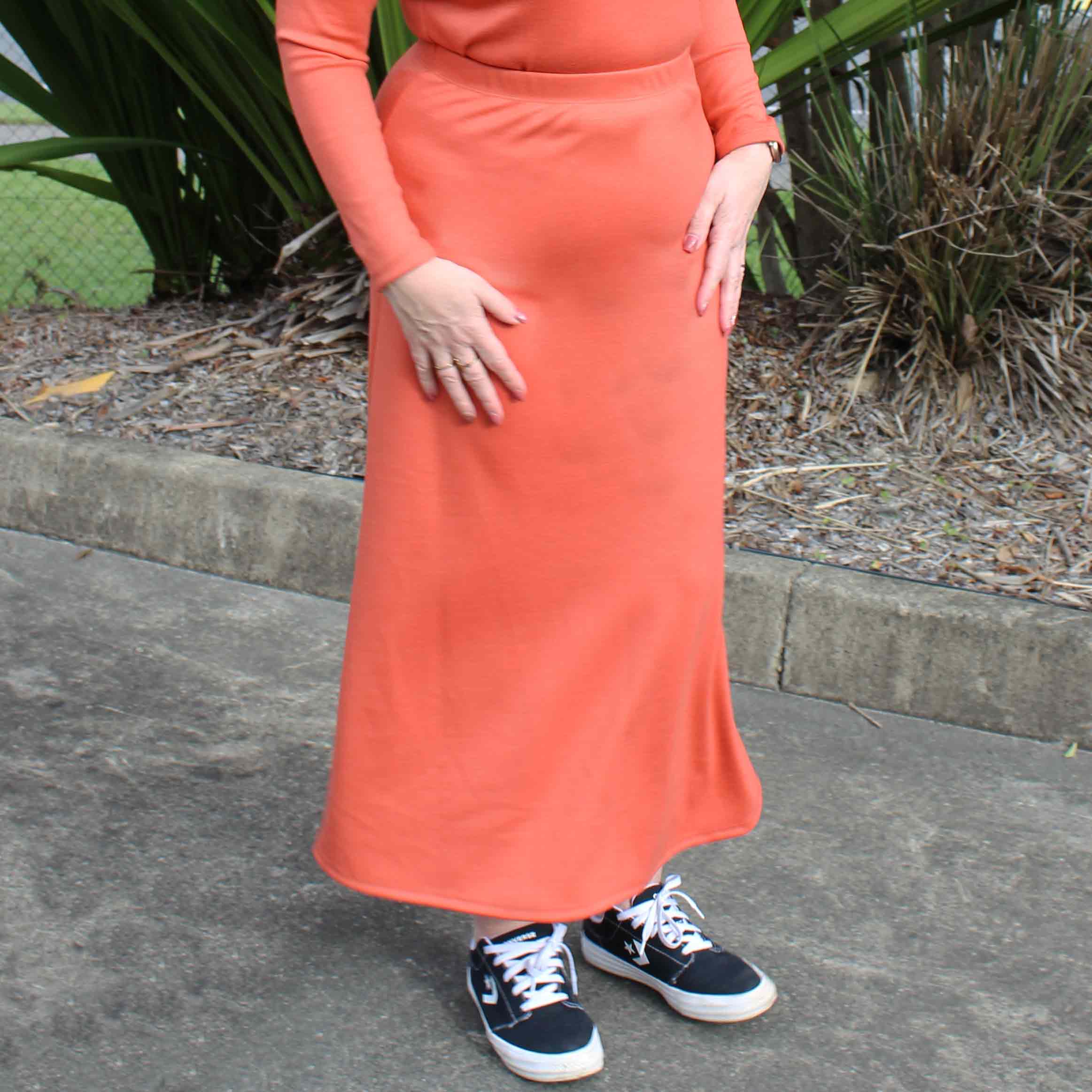 #411 Long A-Line Skirt 275gsm