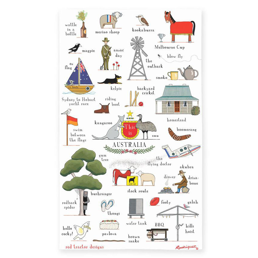 This is Australia Linen Tea Towel