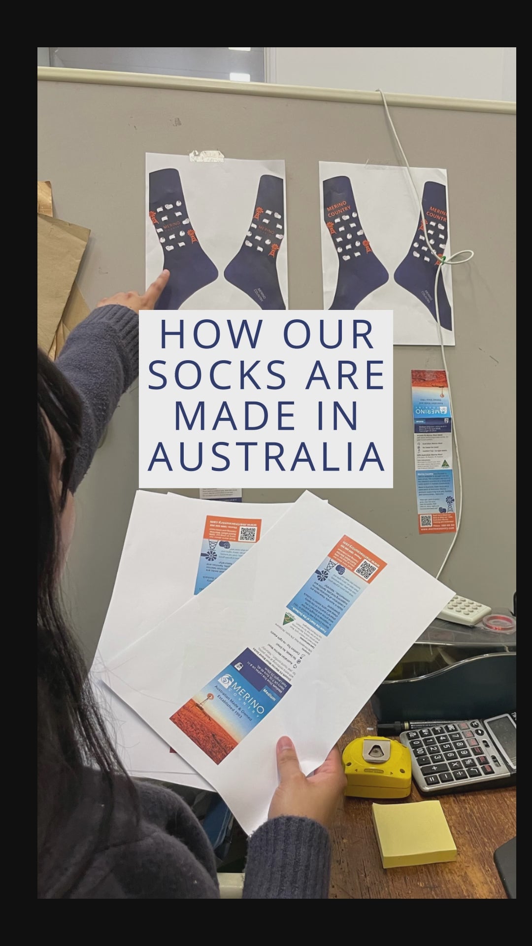 The making of the Merino Country wool socks