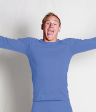 Load image into Gallery viewer, Men&#39;s Blue Long Sleeve Merino Shirt
