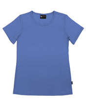 Load image into Gallery viewer, Womens Merino Crew Neck T-shirt Blue
