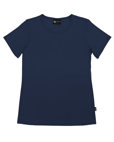 Women's Crew Neck Merino T-shirt Navy