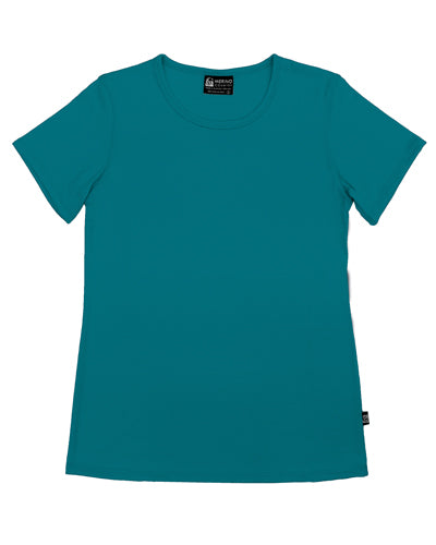 Women's Crew Neck Merino T-shirt Teal
