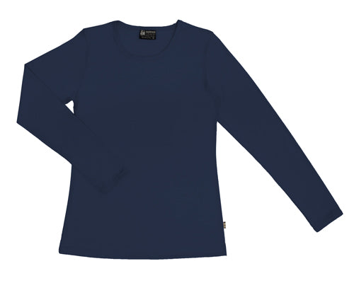 Merino Women's Crew neck T-shirt Navy