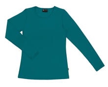 Load image into Gallery viewer, Merino Women&#39;s Crew neck T-shirt Teal
