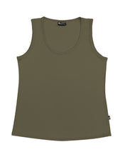 Load image into Gallery viewer, Womens Merino Singlet Olive
