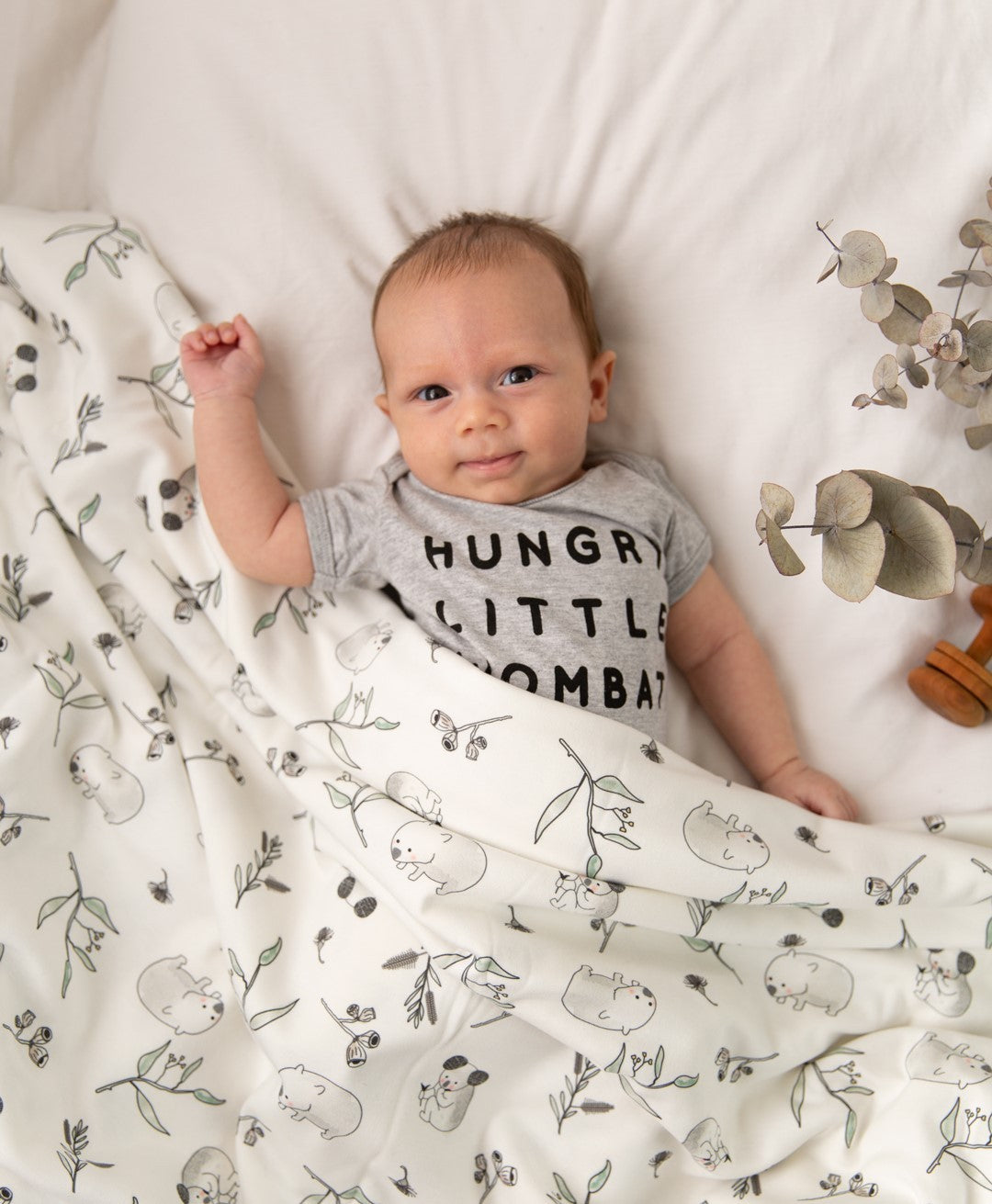 Organic Baby Blanket Koalas and Wombats