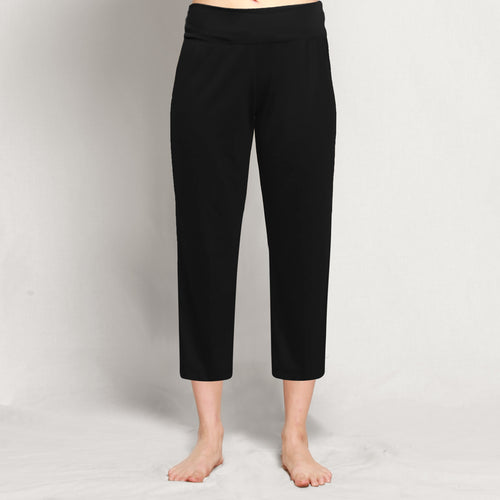 Women's Merino Crop Pants Black