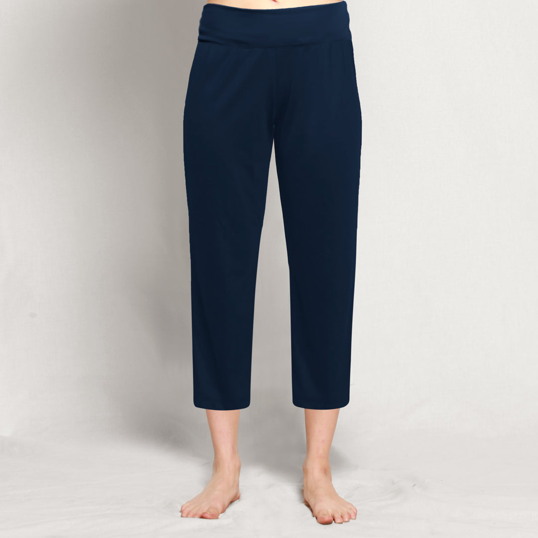 Women's Merino Crop Pants Navy