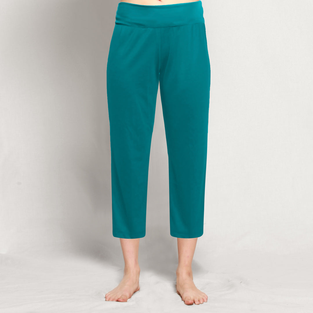 Women's Merino Crop Pants Teal