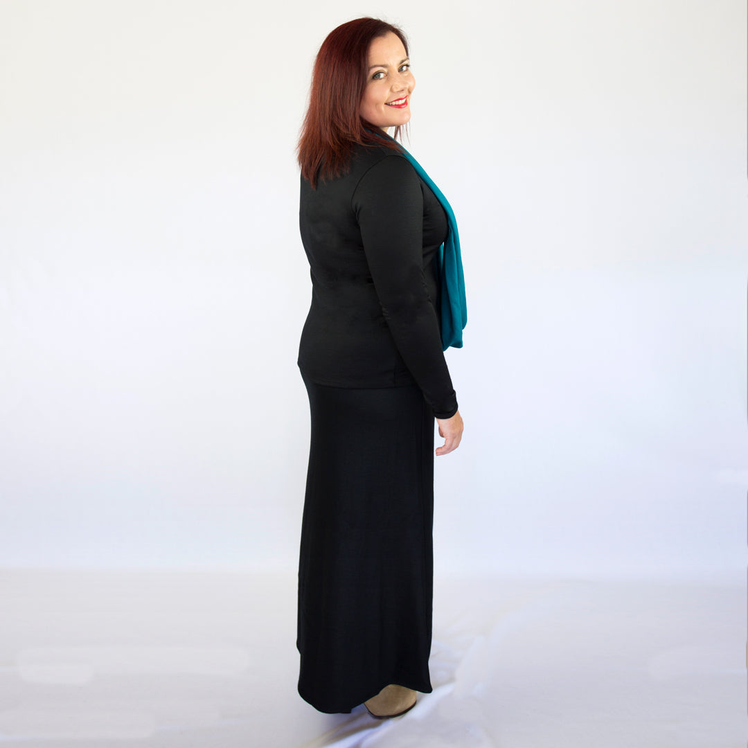 Merino A-line Skirt Black