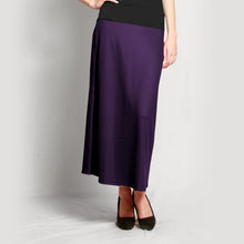 Load image into Gallery viewer, Purple Merino A-Line Skirt
