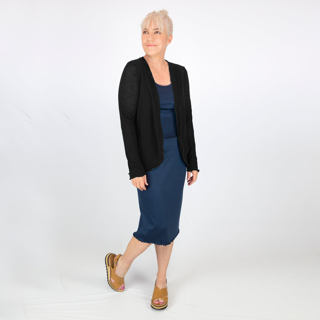 Merino Light Cardigan Black