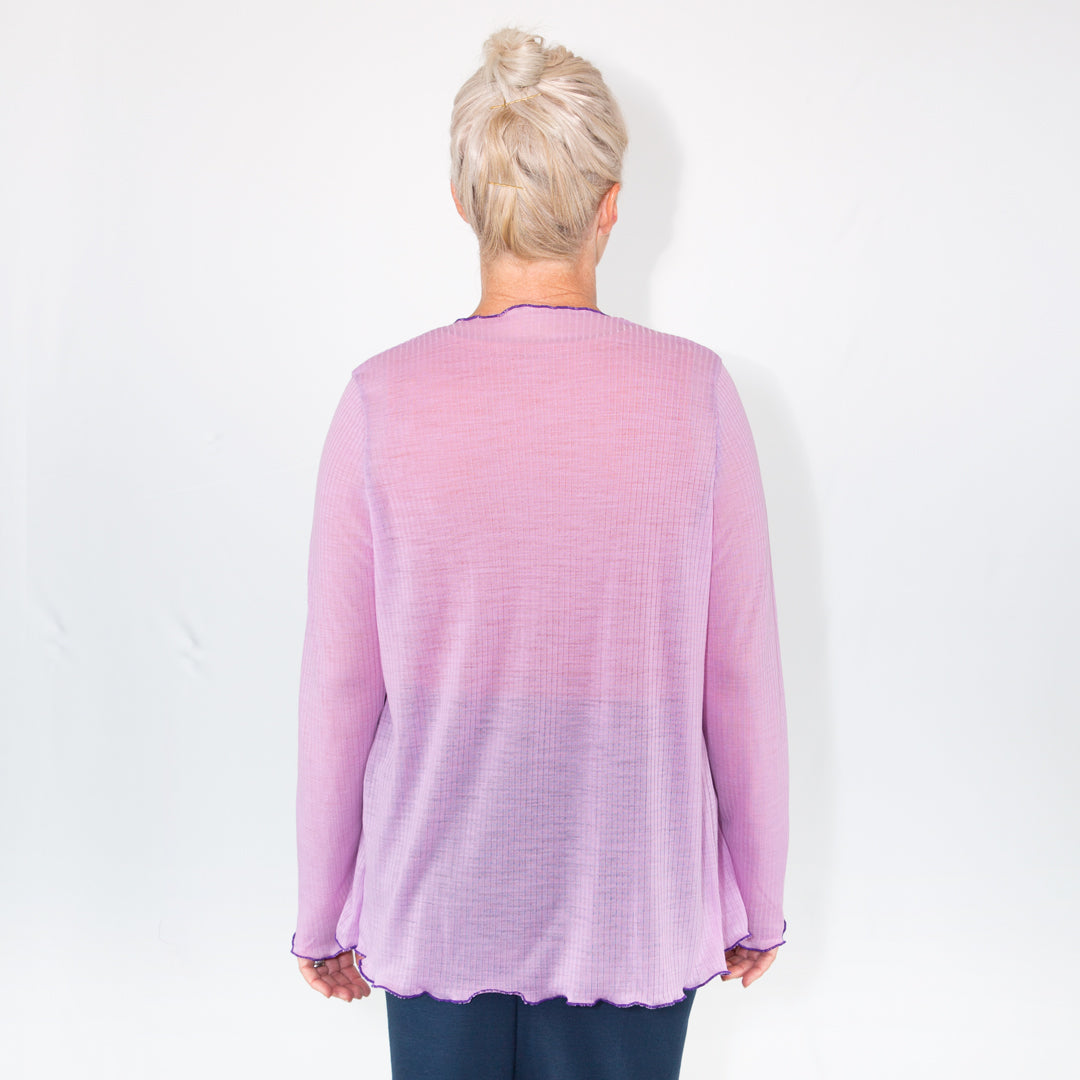 Merino Light Cardigan Lilac