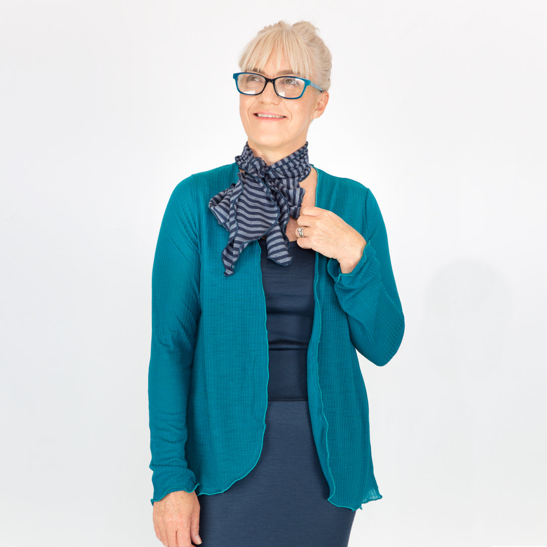 Merino Light Cardigan Teal