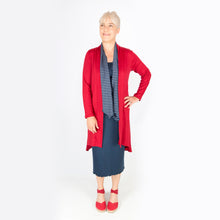 Load image into Gallery viewer, Merino Long Swing Jacket red
