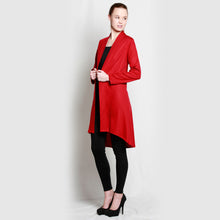 Load image into Gallery viewer, Merino Long Swing Jacket Red
