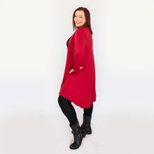 Load image into Gallery viewer, Merino Long Swing Jacket Red

