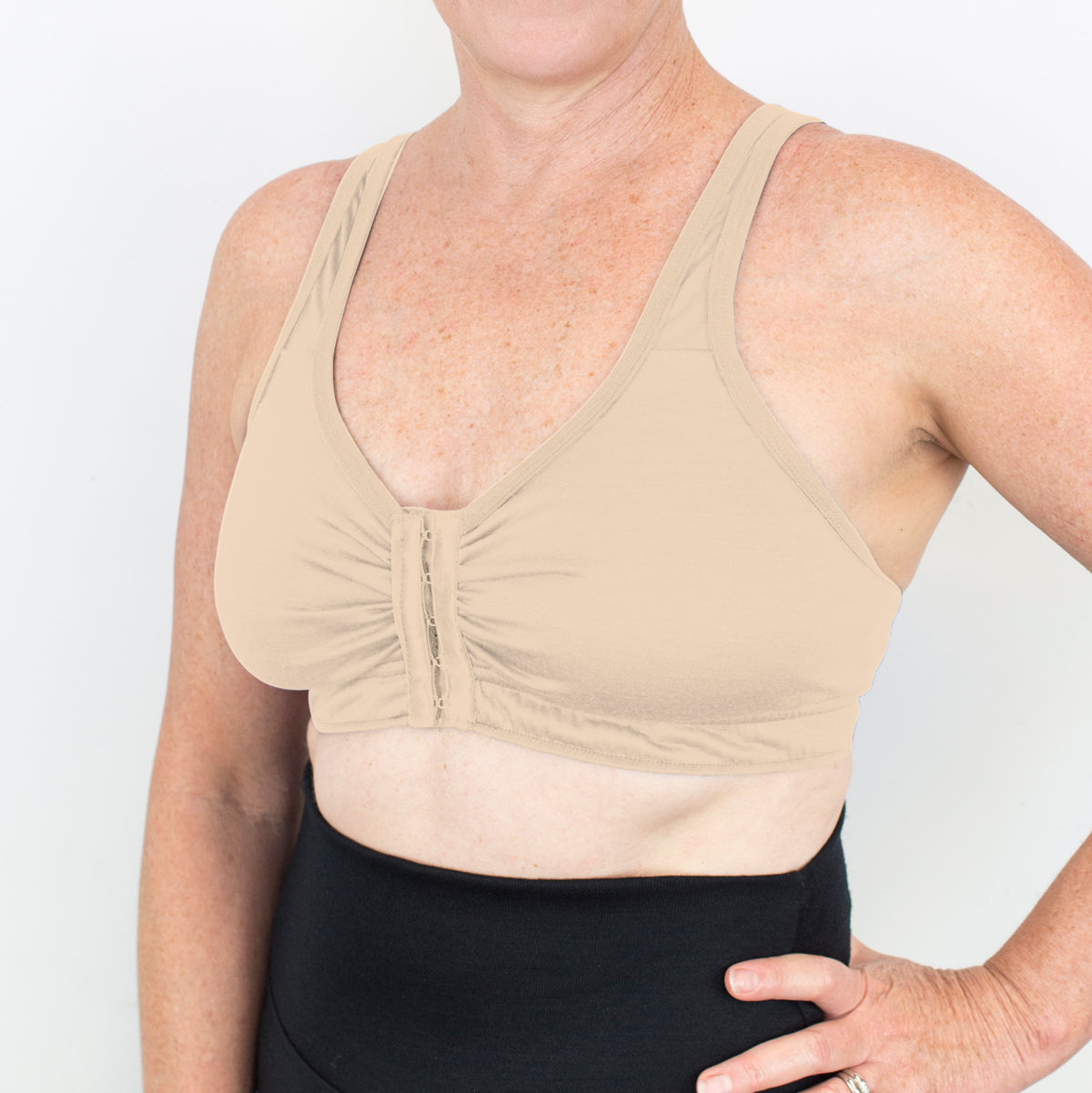 Merino Front Opening Bra Latte