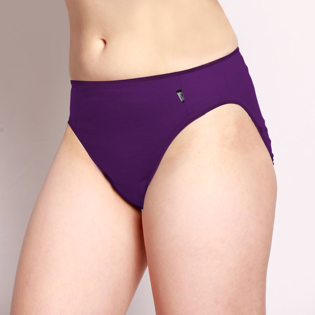 Merino Hit Cut Panel Brief Purple