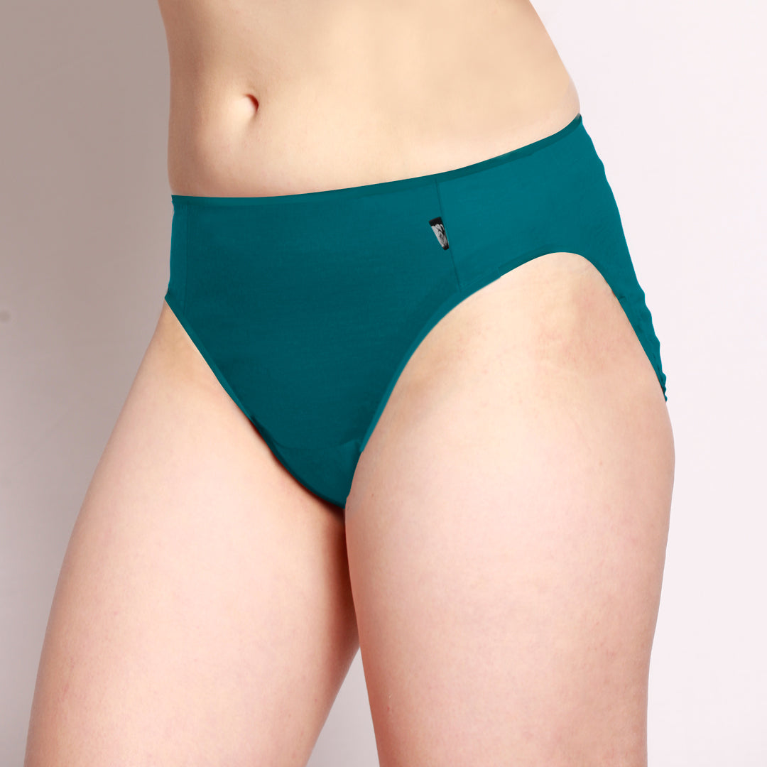 Merino Hit Cut Panel Brief Teal
