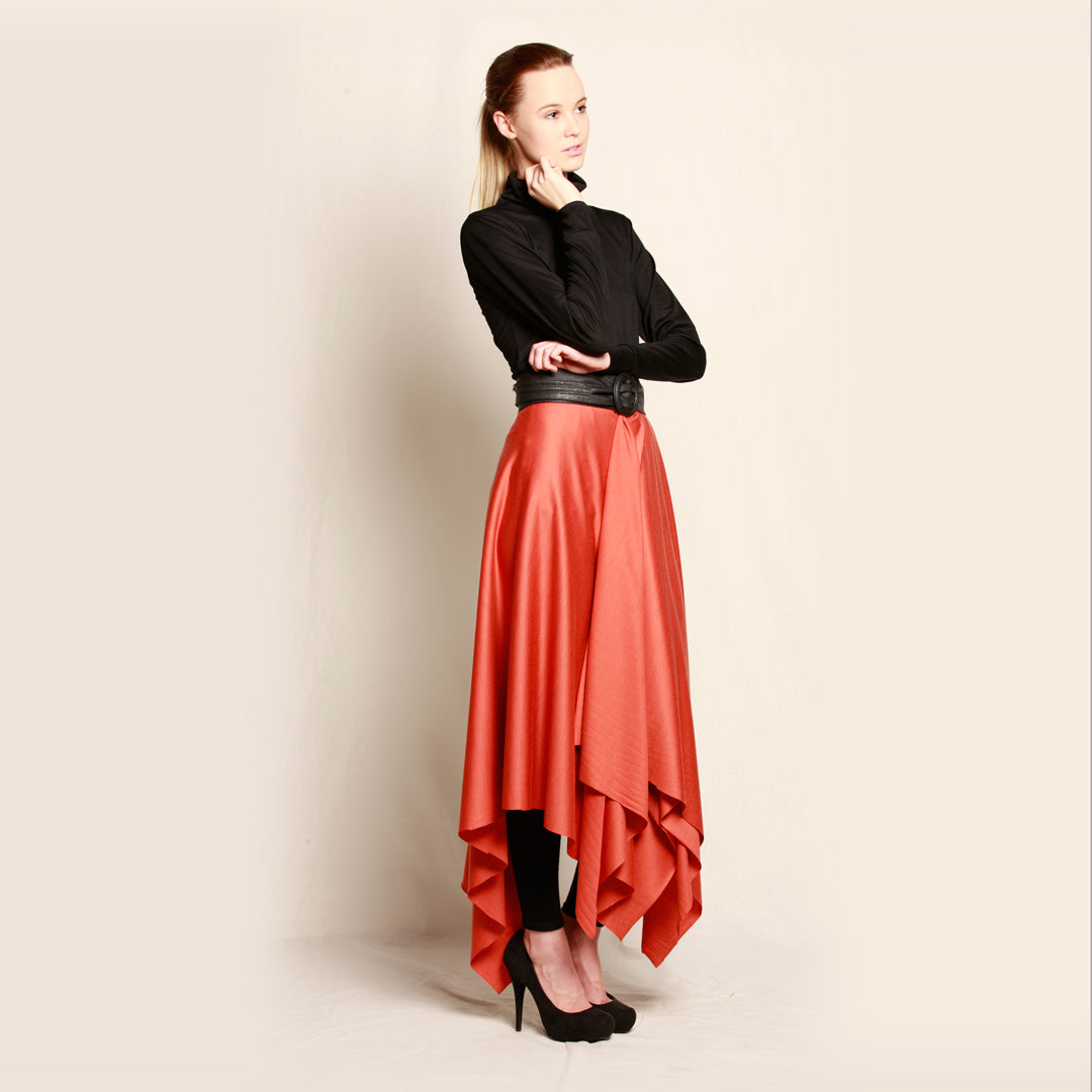 Merino Serappe Skirt Orange